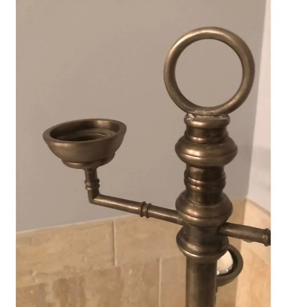 Vintage Style Pottery Barn Metal Candleholder Multi-Tier Candelabra Accent Decor